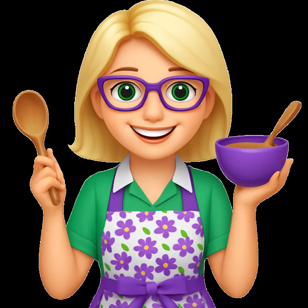 Make her smiling, keep all other features the same in emoji style emoji