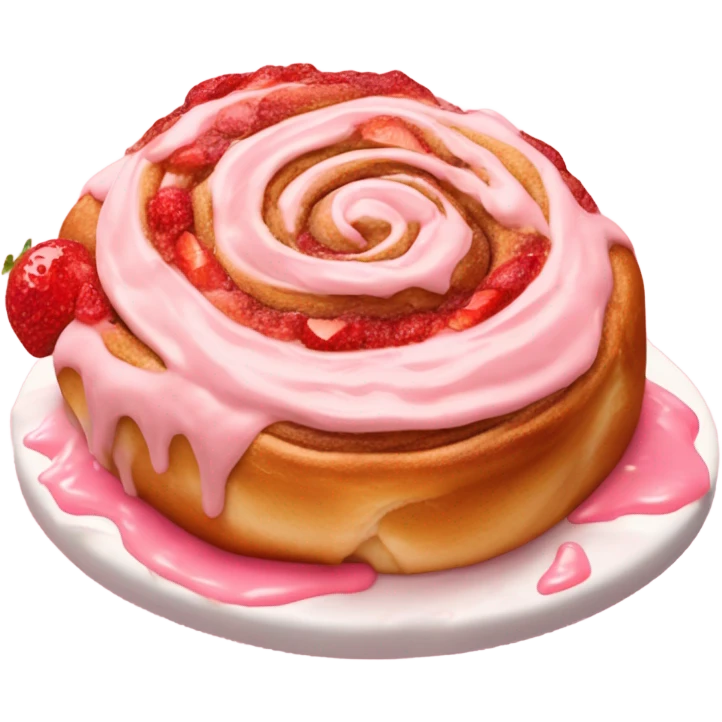 strawberry cinnamon roll emoji