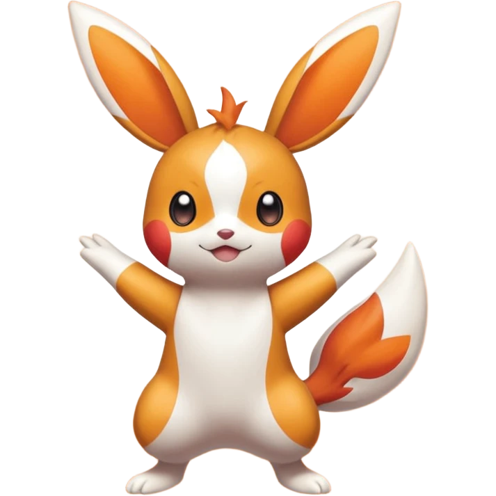 Plusle-Bunnelby-Victini-fusion, full body emoji