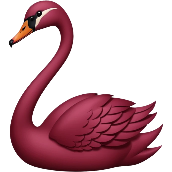 Maroon swan emoji