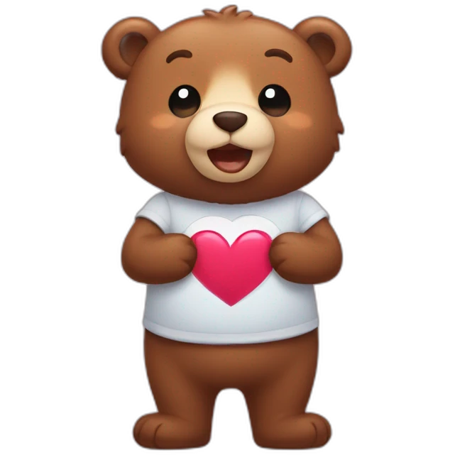 Bear full of love emoji