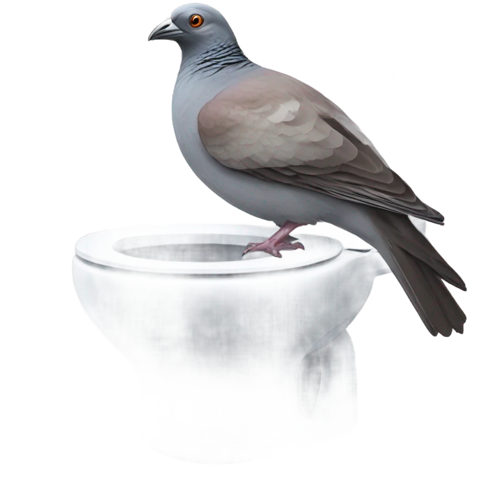 pidgin on a toilet emoji