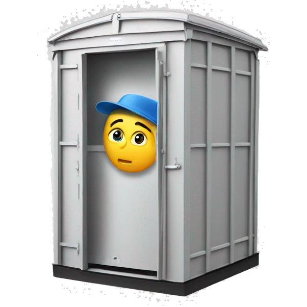 porta potty wearing watch emoji