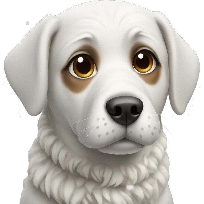 Dog in the snow emoji