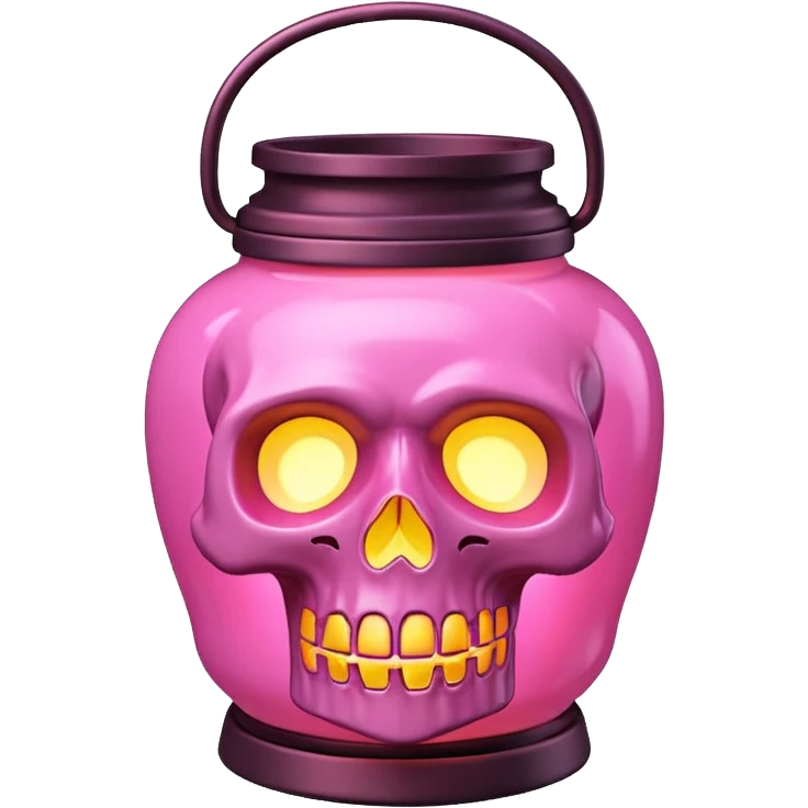 pink skull lantern emoji