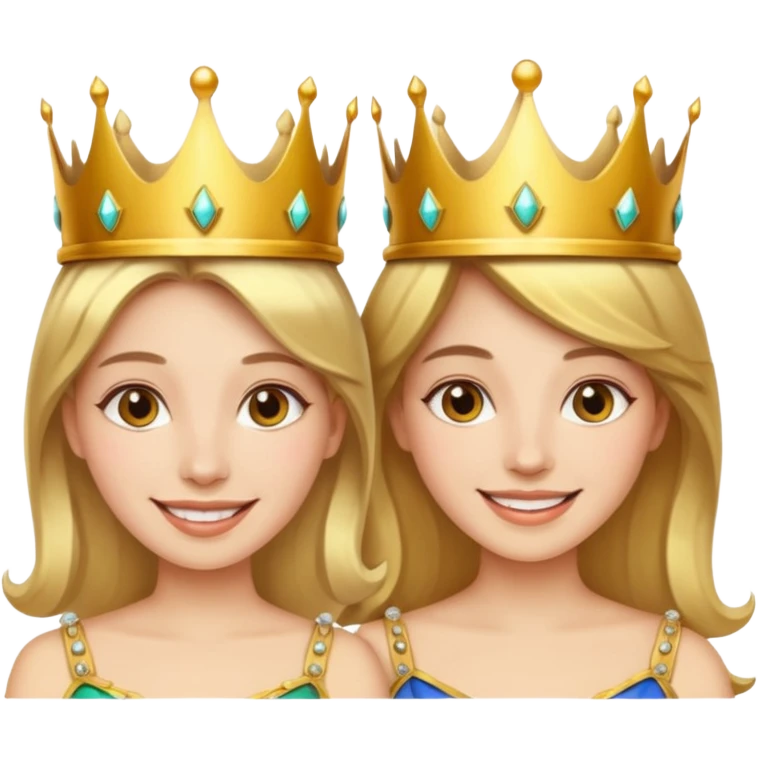 two women with crowns  emoji