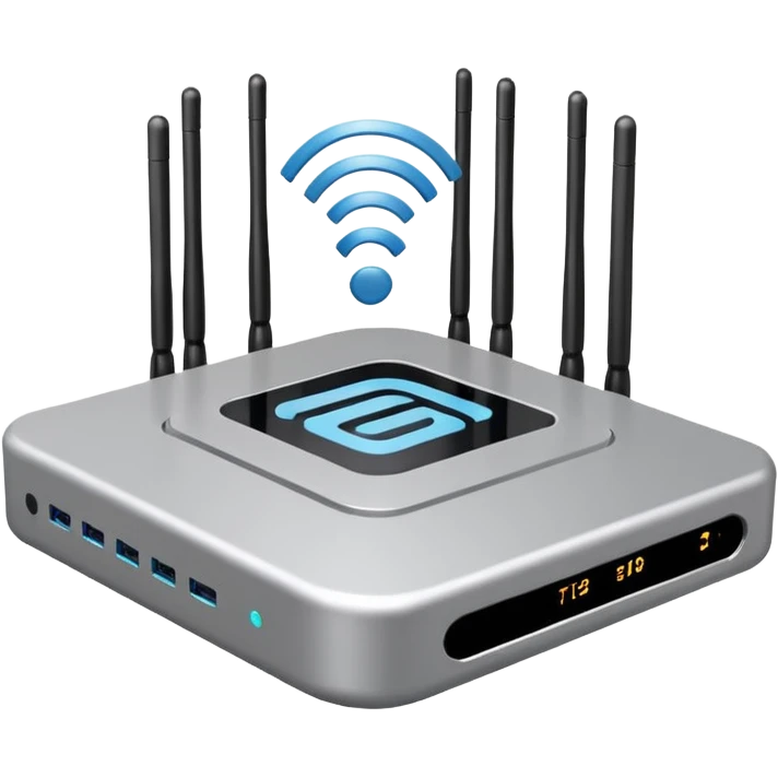 Can you create a picture for an AI LLM model router showing it as a hub connecting different LLMs? Can you make it look more professional?
 emoji