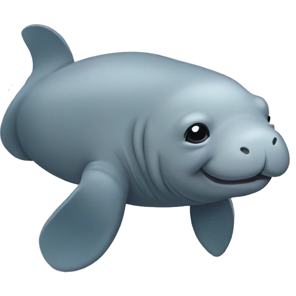 manatee with a rainbow emoji