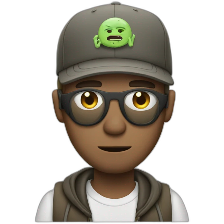rick from rick and morty as a rapper emoji