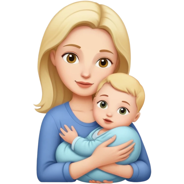Mom holding baby emoji