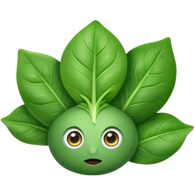 Spinach with eyes emoji