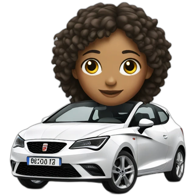 a girl with a seat ibiza emoji