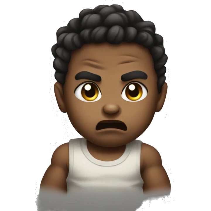 😤angry baby  emoji