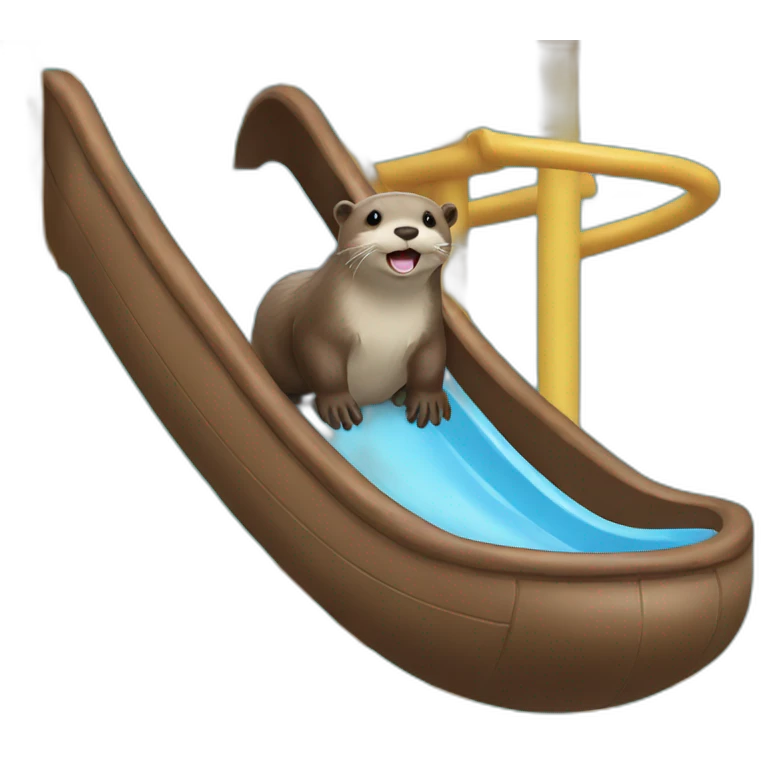 otter going down the playground slide emoji