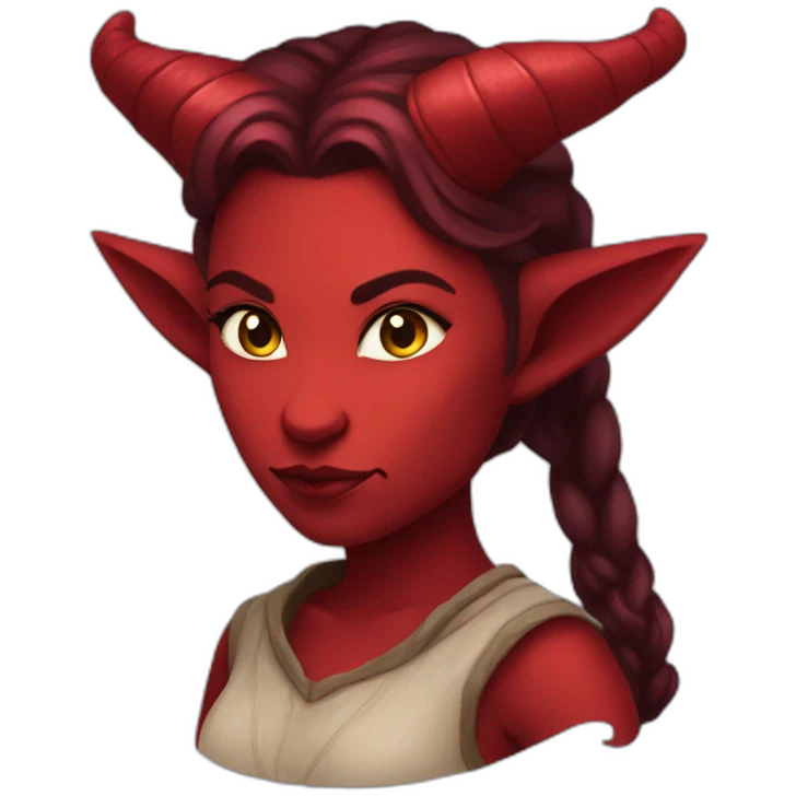 red female tiefling emoji