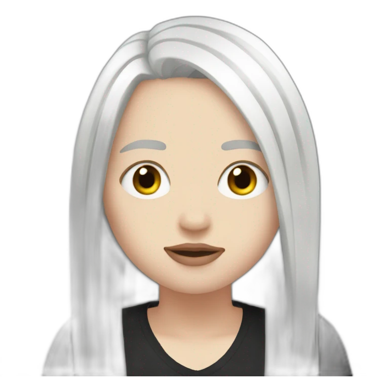 Billie-eilish-with-white-hair emoji