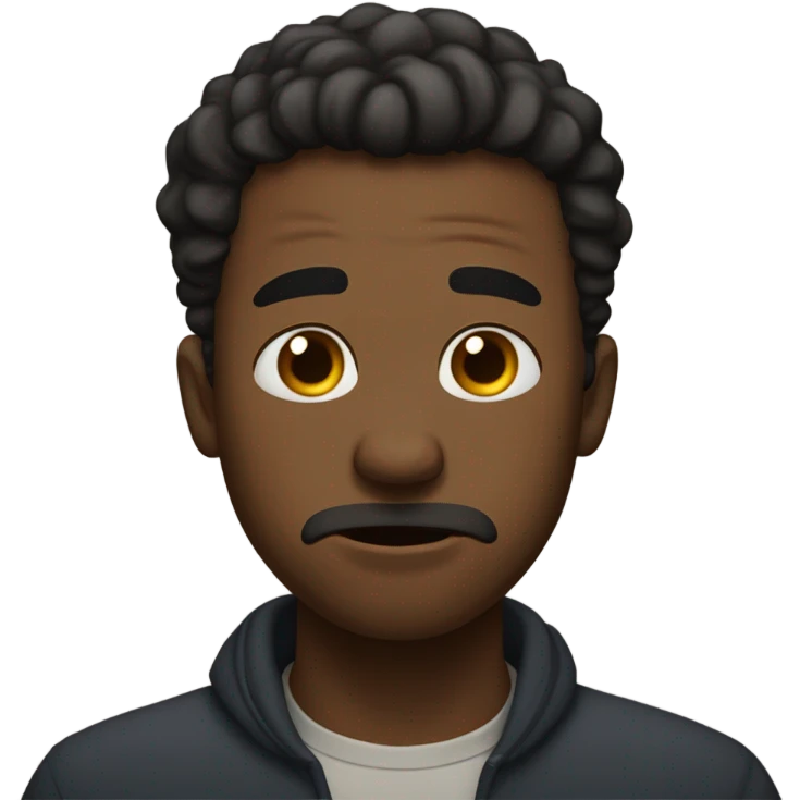 Black man coughing  emoji