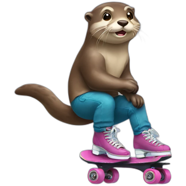 otter on roller skates emoji