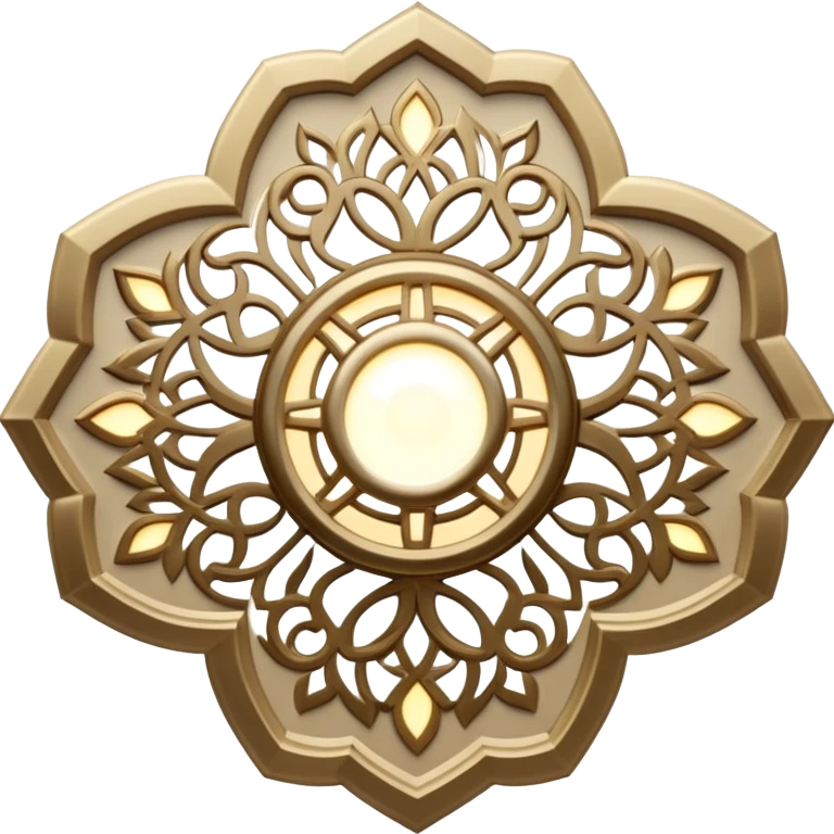 Beige led islamic lights  emoji