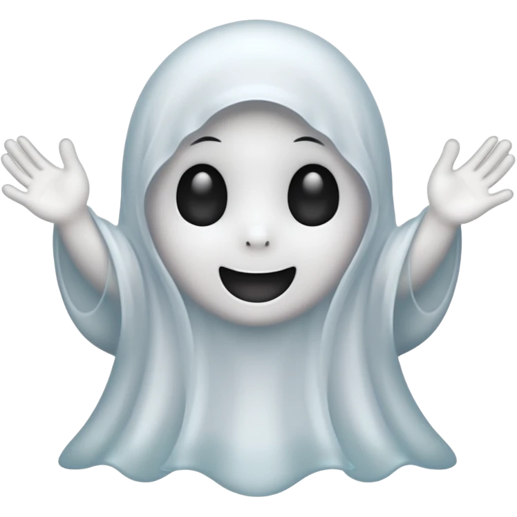 floating cute ghost emoji