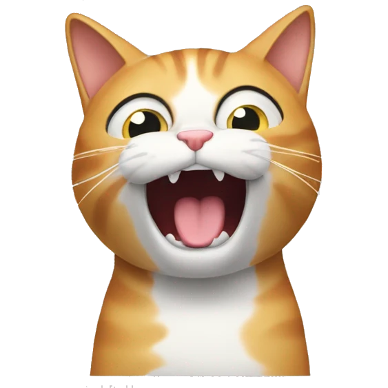 cat with hands on head and mouth wide open emoji