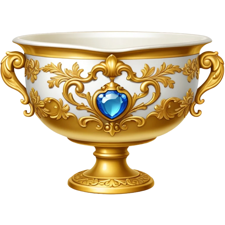 Rococo embossed punch bowl emoji