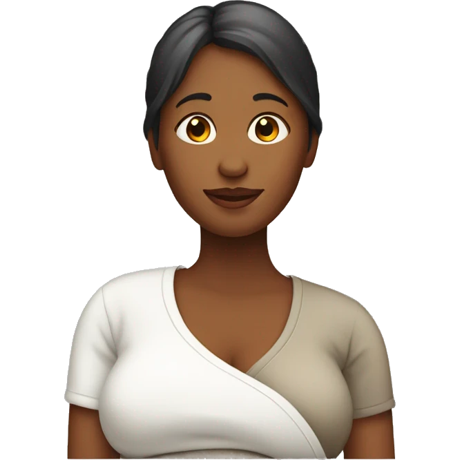oblique pregnant woman emoji