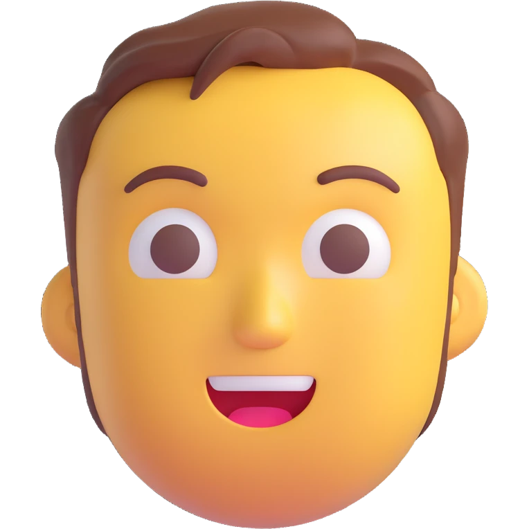 Elon Musk, 3D emoji style, expressive face emoji
