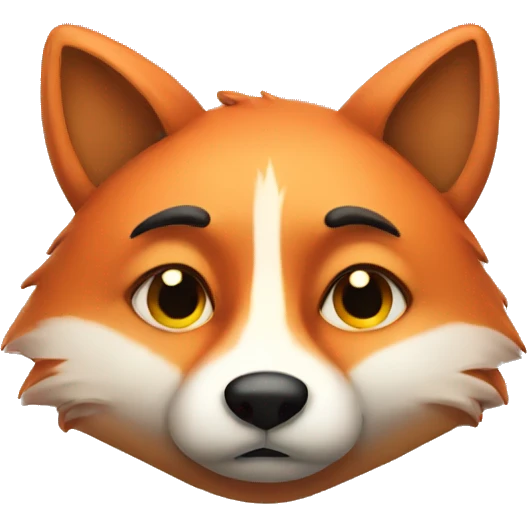 Sad fox head emoji