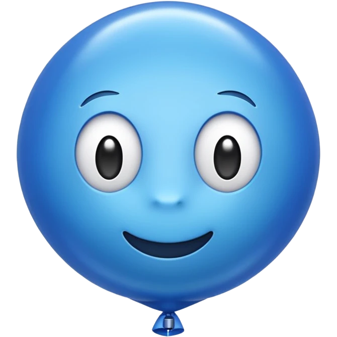  blueemoji, balloon style, inflated and shiny emoji