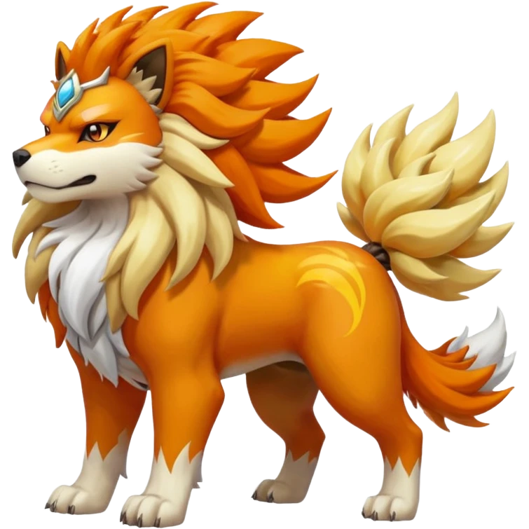 Entei-Arcanine-Solgaleo-fusion (full body) emoji