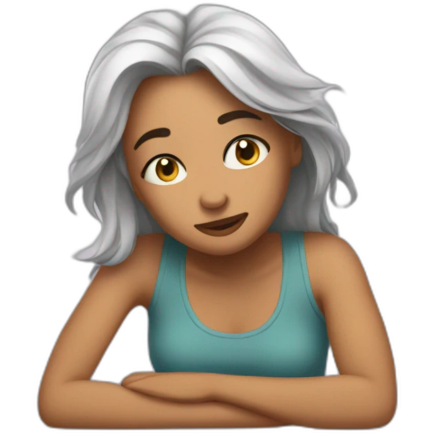 Tiring monday girl emoji