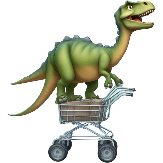 Dinosaur with walker emoji