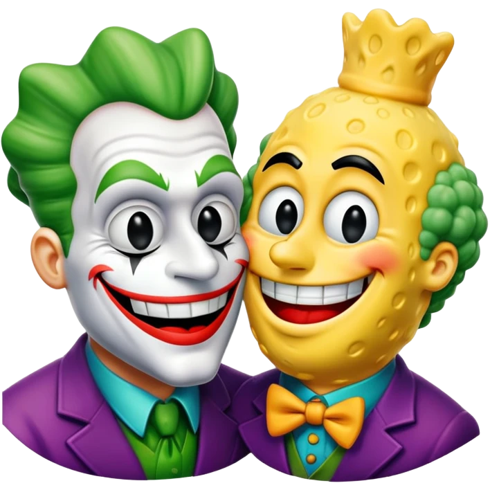 joker kisses sponge bob emoji