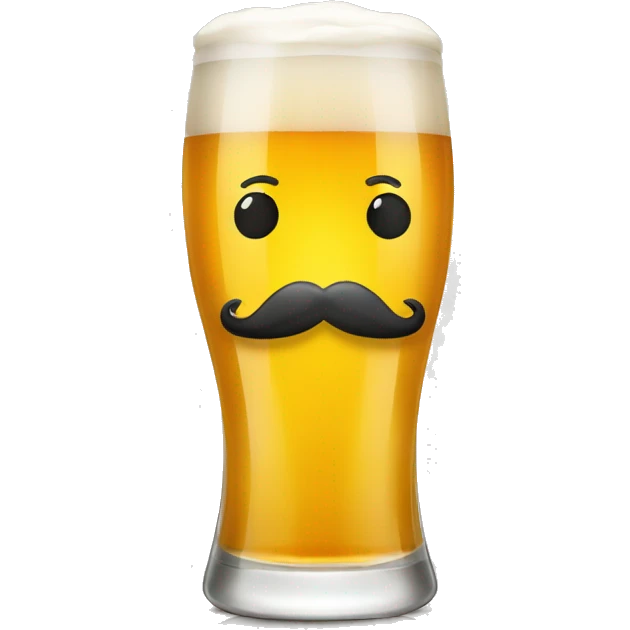 beerglass with moustache emoji