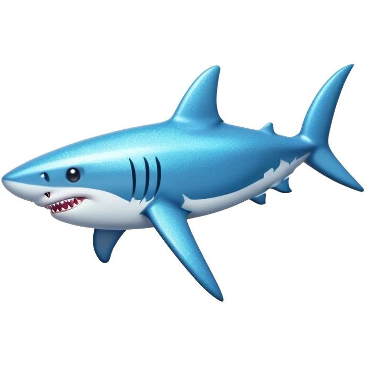 Glittery shark emoji