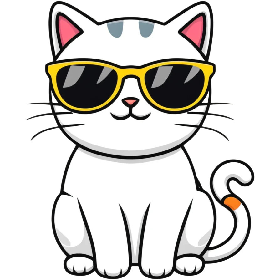 Cat with sunglasses emoji