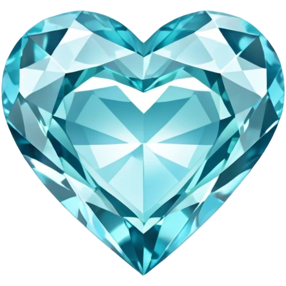 Diamond and aquamarine heart emoji