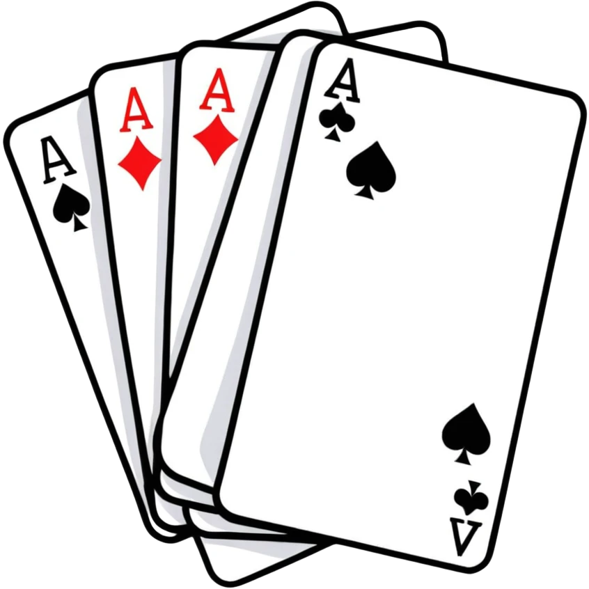 two pairs of aces playing cards emoji