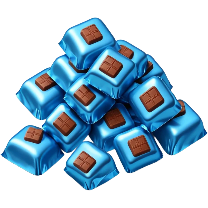 blue-wrapped chocolate bonbons emoji