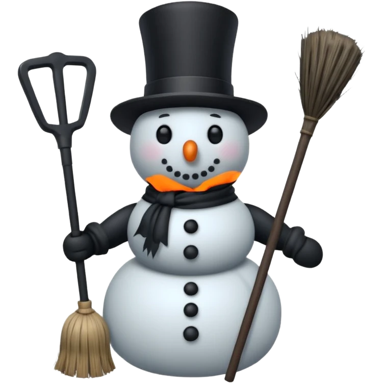 goth black snowman emoji