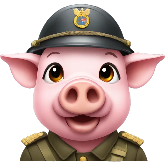 pig in German military helmet emoji