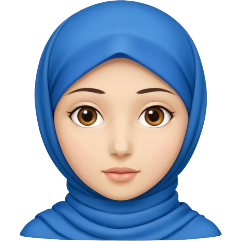 TikTok hijabi in a blue hijab with neck showing  emoji