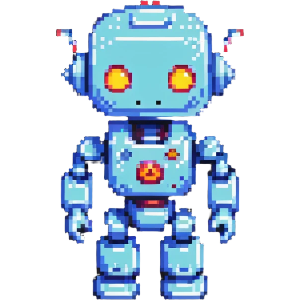 cute AI robot character emoji