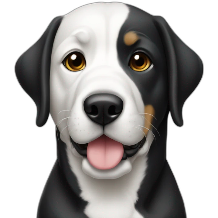 perro blanco y negro emoji