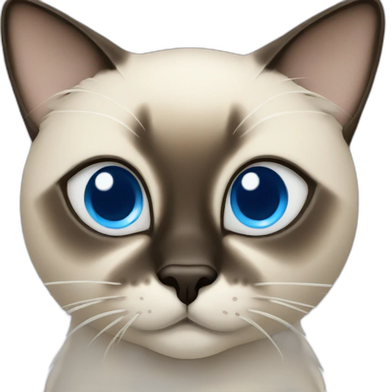 Siamese cat with blue eyes emoji