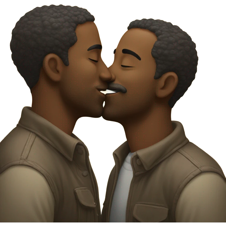 two men kissing  emoji