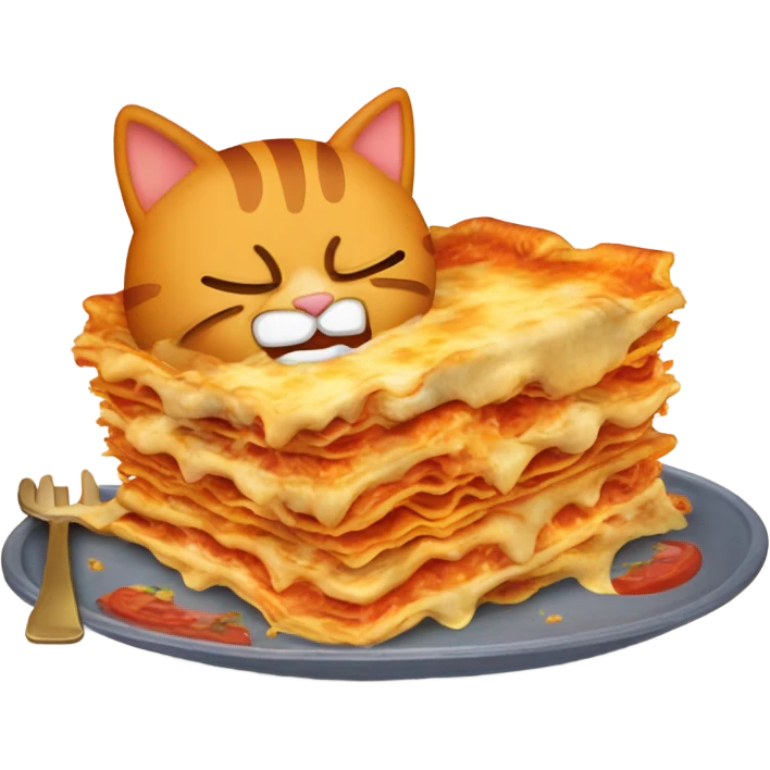 garfield eating lasagna emoji
