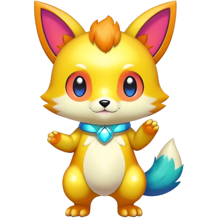  Colorful Shiny Kawaii FurSona Fakemon Full Body emoji