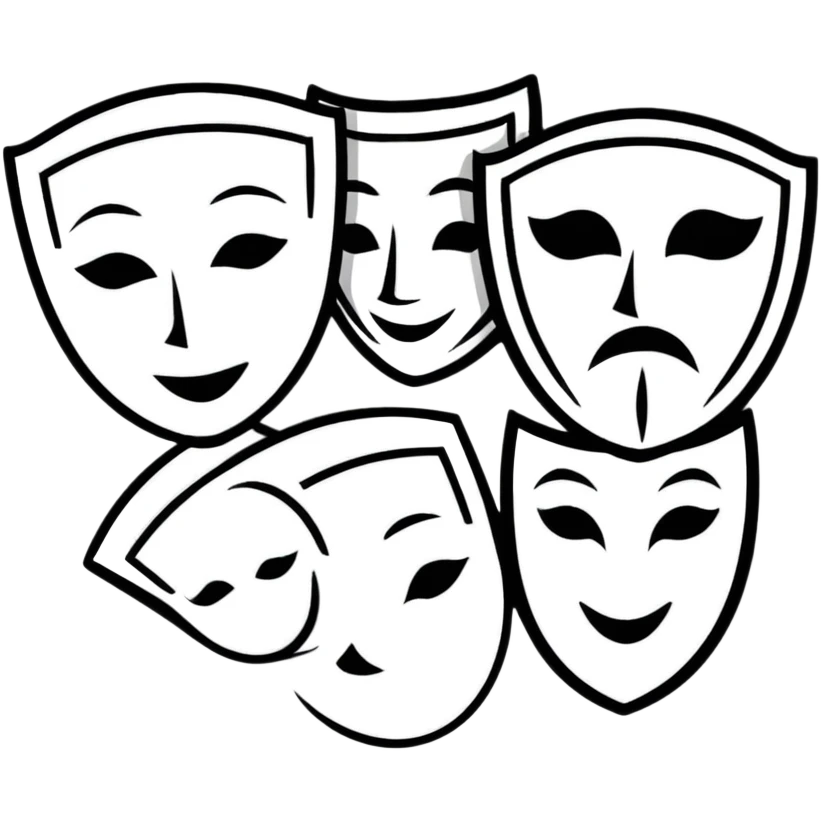 theatre masks drama comedy tragedy emoji